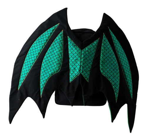 Large Dark Green Dragon Wing Backpack